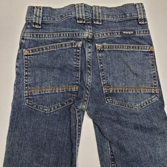 Wrangler Jeans Pants Boys 10 Slim Adjustable Waist Denim Dark School - Picture 4 of 7